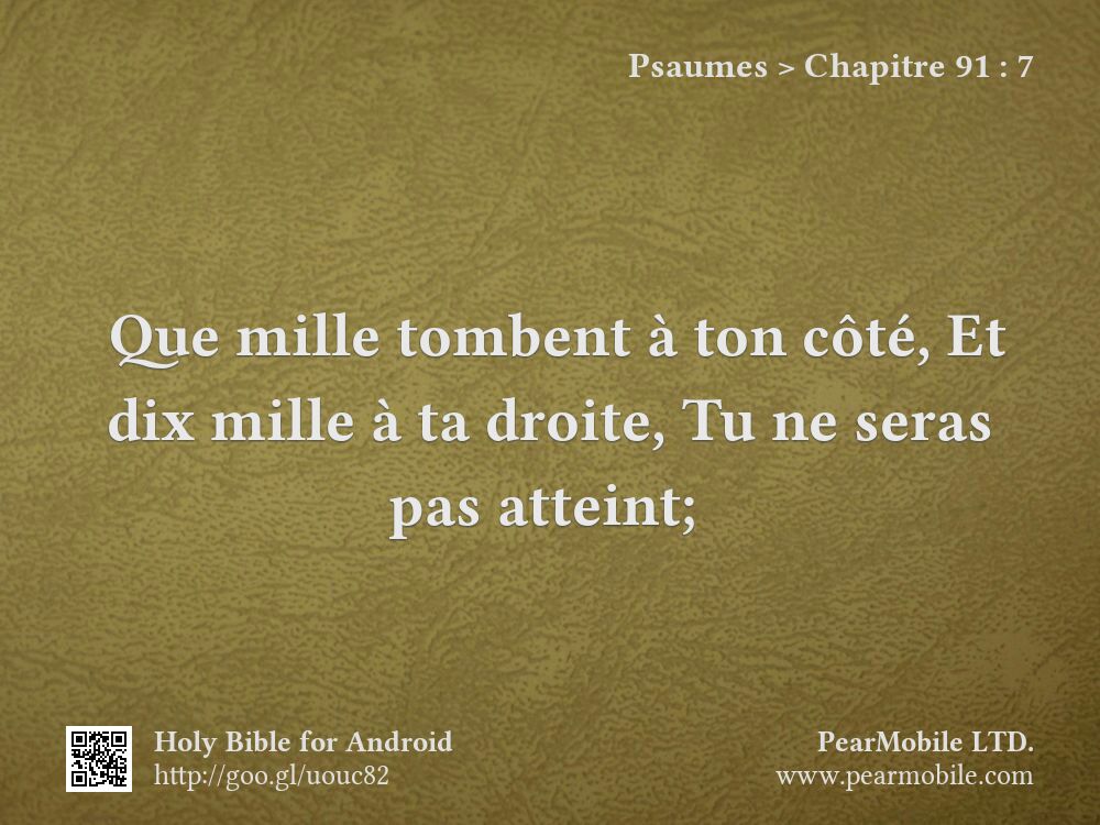 Psaumes, Chapitre 91:7